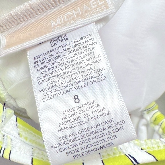 MICHAEL Michael Kors Womens Green Cut-Out Printed One-Piece Swimsui, swimwear 10 - Picture 10 of 14